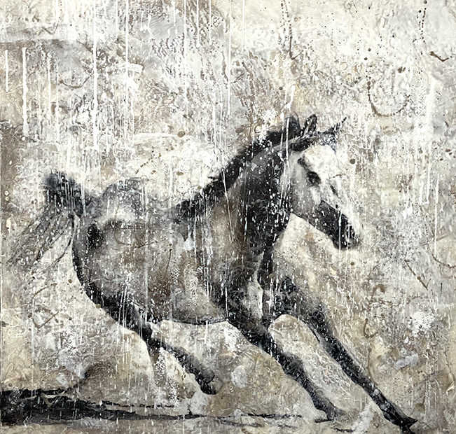 Photo Encaustic Horse