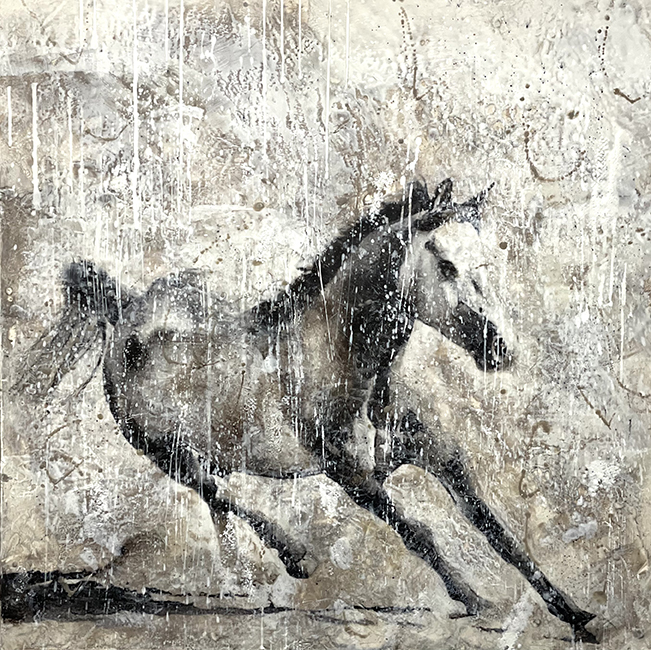 Photo Encaustic Horse