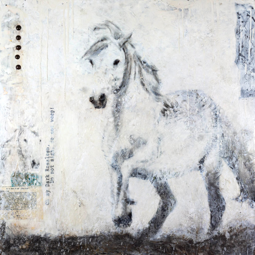 Photo encaustic horse artwork